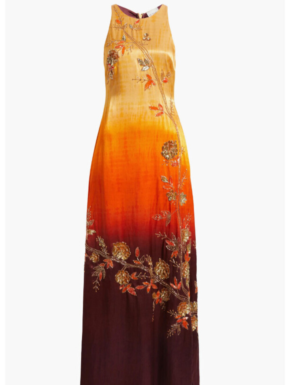 NEW Sani Beaded Satin Gown Ombre Size M #MD2366